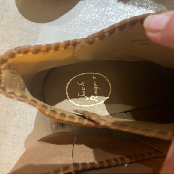 Jack Rogers Sadie Ankle Boots Cognac Suede Leather Sz 10 - Picture 9 of 11